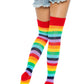 Cherry Rainbow Thigh High Socks -  - Hosiery