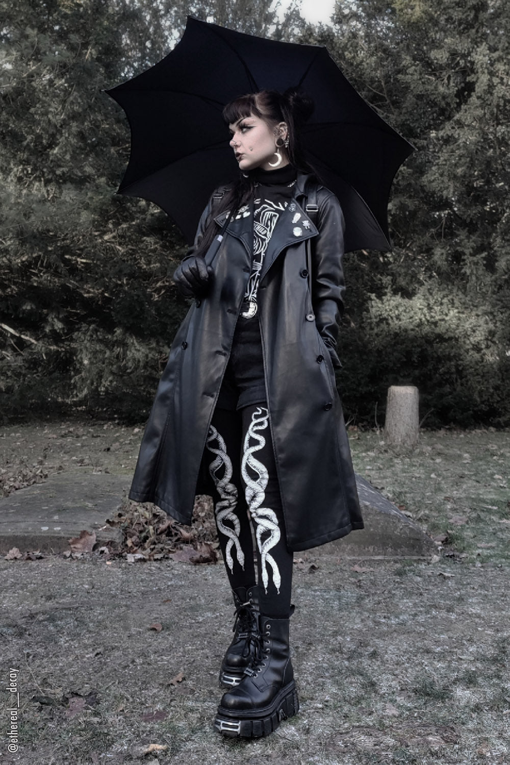 Wednesday Funeral Procession Umbrella [BLACK]