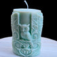 Handmade Witch & Owl Soy Candle with Vanilla and Oatmeal Raisin Scent