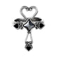 Amourankh Ring Heart ✦ Ankh ✦ Hematite Cabochon ✦ Rare Pewter -  - Ring