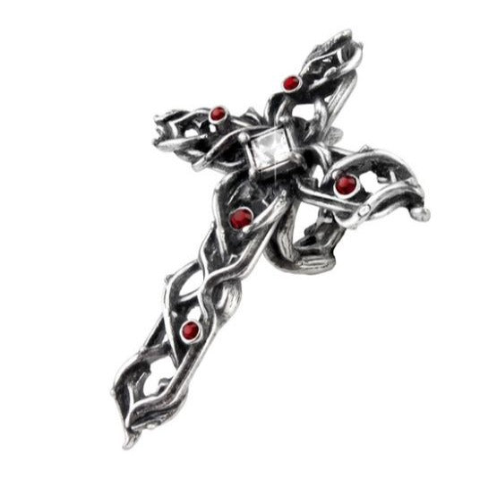 Thorny Cross Handspan Ring Statement ✦ Swarovski Crystal ✦ Rare