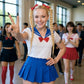 Sea Me Shine Sailor Moon Costume Set with Sheer Mesh Top & Pleated Mini Skirt