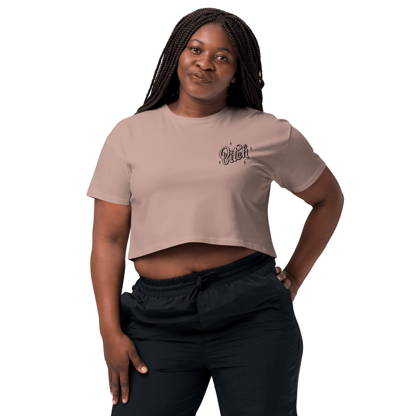 Magical Bitch Embroidered Crop Top