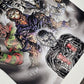 RageOn Horror Movie Icons All Over Print Tee Shirt Haunted Fire Portrait 5X