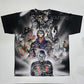 RageOn Horror Movie Icons All Over Print Tee Shirt Haunted Fire Portrait 5X