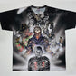 RageOn Horror Movie Icons All Over Print Tee Shirt Haunted Fire Portrait 5X