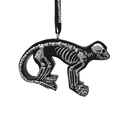 Monkey Bones Flatback Ornament - Skeleton Monkey Halloween Decoration - Primate Bones