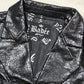 BADEE Faded Vegan Leather Croc Texture Crop Jacket Oversized Hook Front