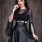 Killstar Marked High Waisted Mini Skirt Suspender Faux Leather Skater XS