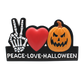 Peace Love Halloween Plaque - Retro Halloween Decor - Hippie Halloween Sign -  - Plaque