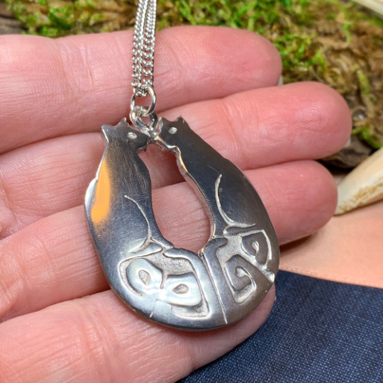 Celtic Cats Necklace -  - Pendant
