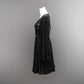 Nyx - Bell Sleeved Velvet Damask Dress with Harness - READY TO SHIP! -  - 