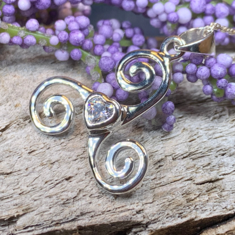 Celtic Spiral Love Necklace -  - Pendant