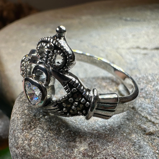 Devotion Marcasite Claddagh Ring -  - Ring