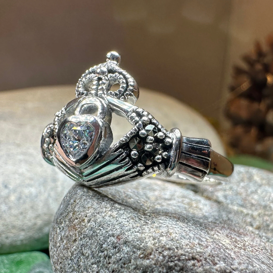 Devotion Marcasite Claddagh Ring -  - Ring