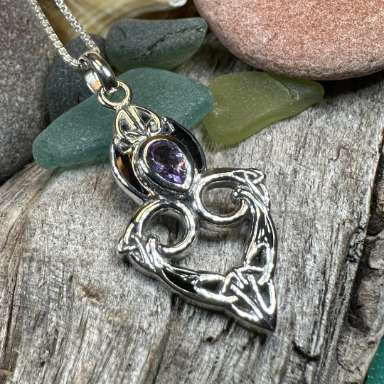 Cordelia Trinity Knot Necklace -  - Pendant