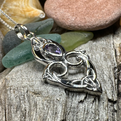 Cordelia Trinity Knot Necklace -  - Pendant