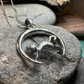 Crescent Moonrise Cat Necklace -  - Pendant