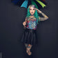 Batwing Pagoda Umbrella [Goth Rainbow] -  - Umbrellas