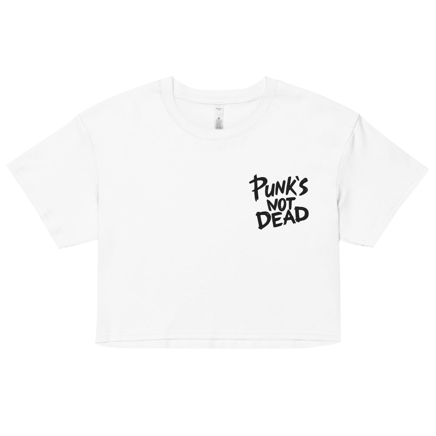 Punk's Not Dead Embroidered Crop Top
