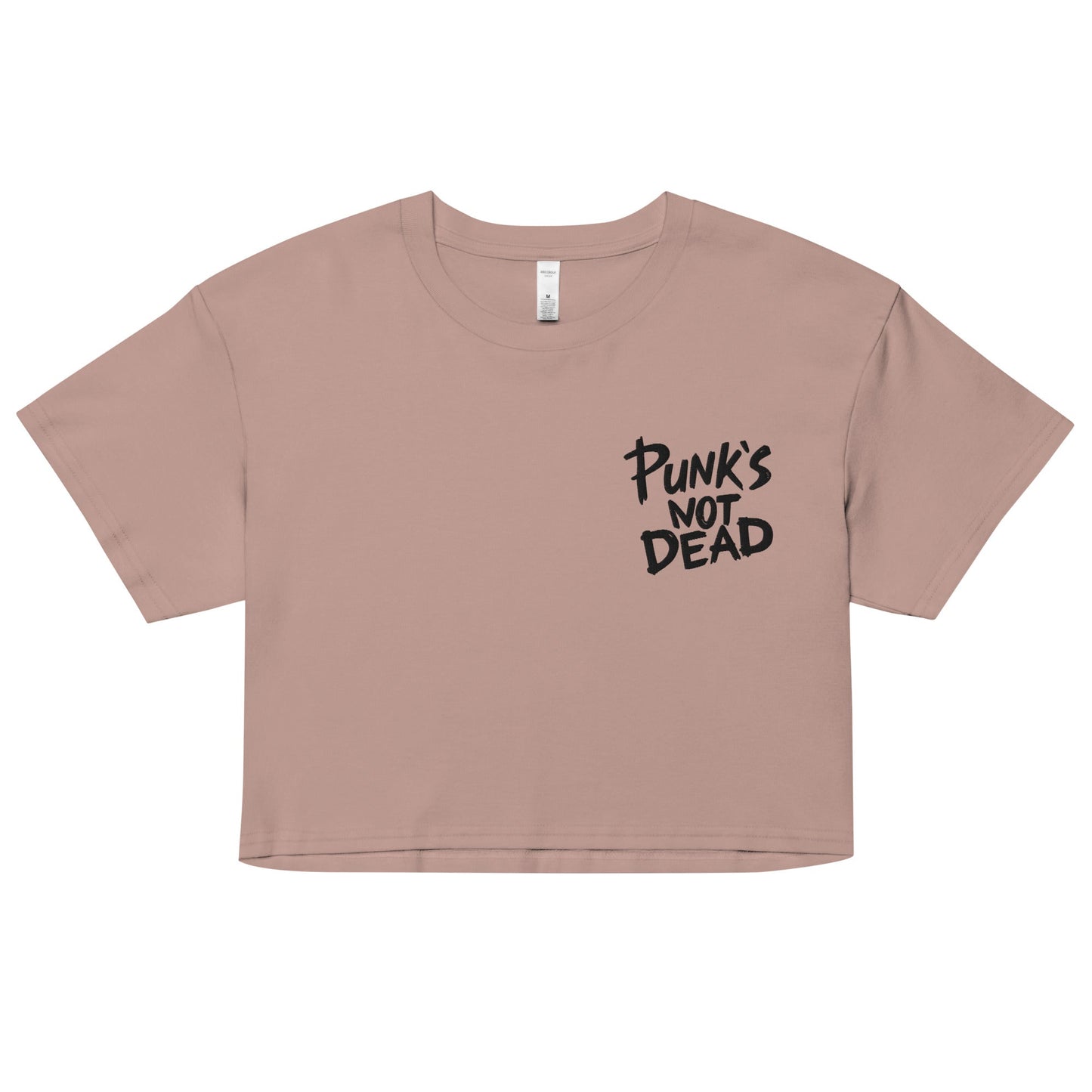 Punk's Not Dead Embroidered Crop Top