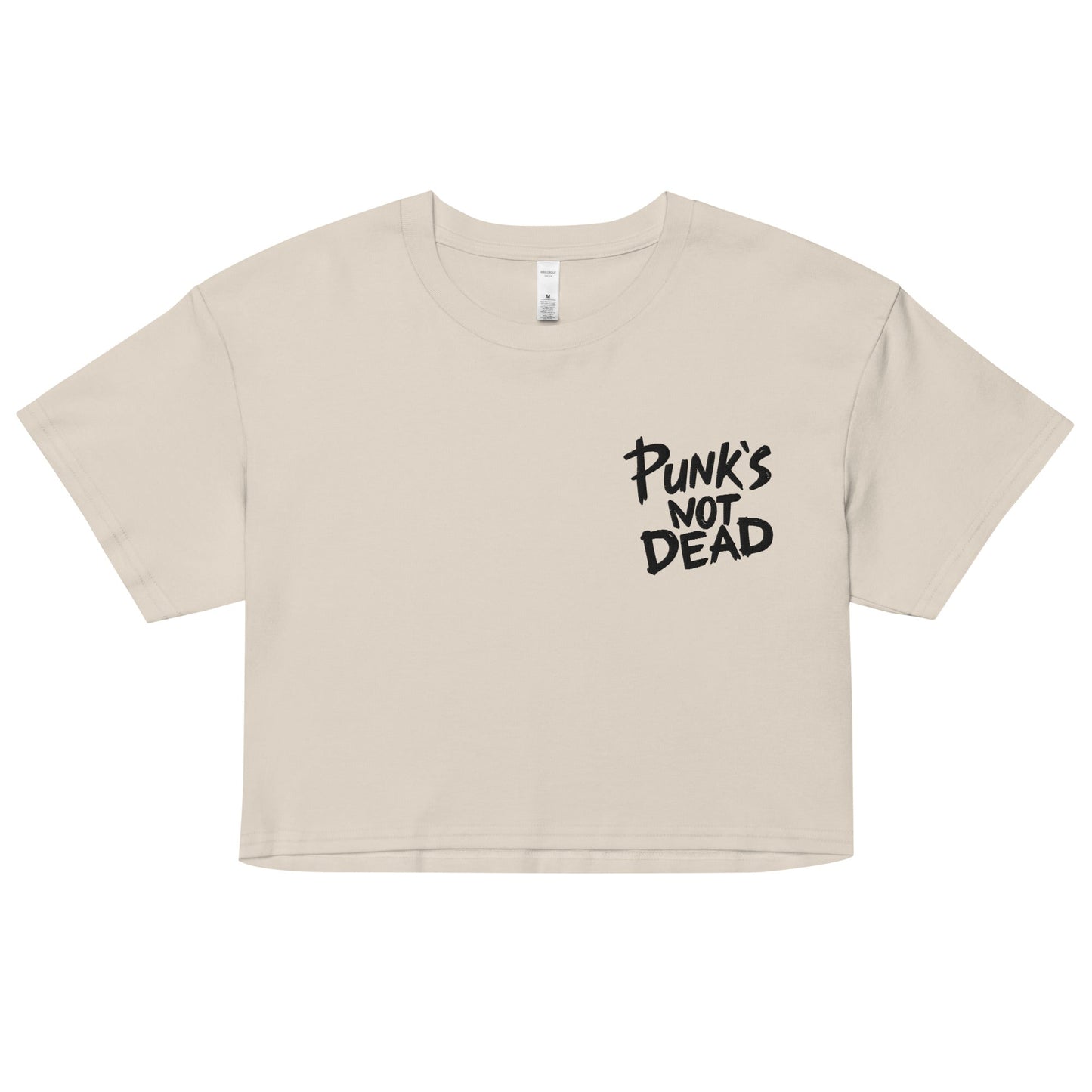 Punk's Not Dead Embroidered Crop Top