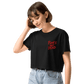 Punk's Not Dead Embroidered Crop Top