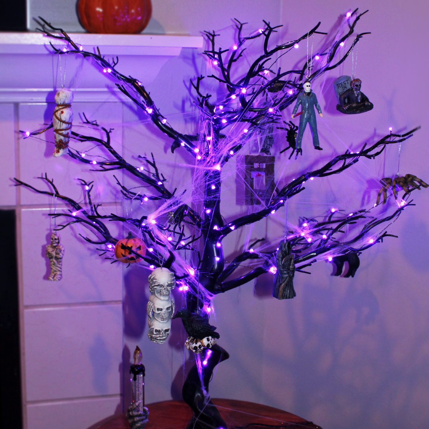Horrornaments Tree - Gothic Halloween Display Tree - Horror Ornament Stand