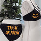 Trickz N Treatz Freak On A Treat Jack O Lantern Panty Lingerie Set Black Orange S