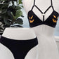 Trickz N Treatz Freak On A Treat Jack O Lantern Panty Lingerie Set Black Orange S