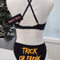 Trickz N Treatz Freak On A Treat Jack O Lantern Panty Lingerie Set Black Orange S