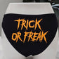 Trickz N Treatz Freak On A Treat Jack O Lantern Panty Lingerie Set Black Orange S