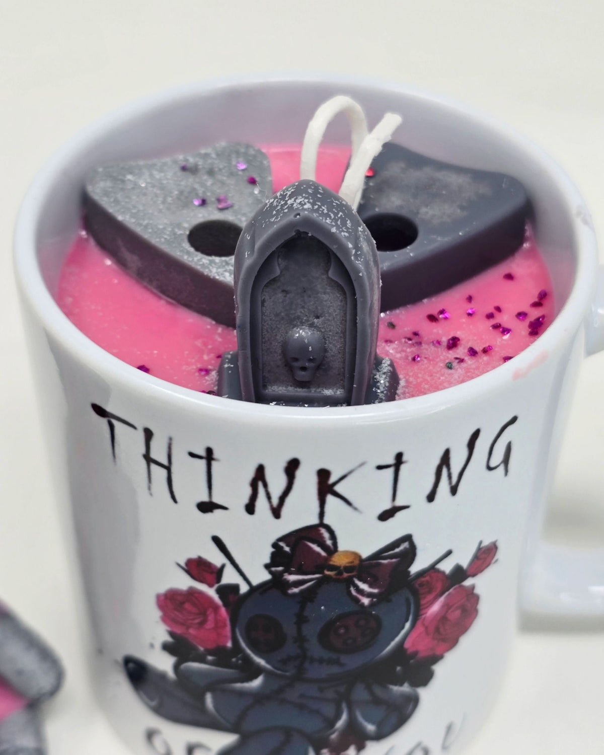 Artisan One Moon Flame Sweet Revenge Voodoo Coffee Mug Cherry Brandy Candle