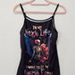 Karma Fairy Skull Angel Wings Double Sided Cami Top Goth Festival Shirt L New