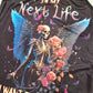 Karma Fairy Skull Angel Wings Double Sided Cami Top Goth Festival Shirt L New