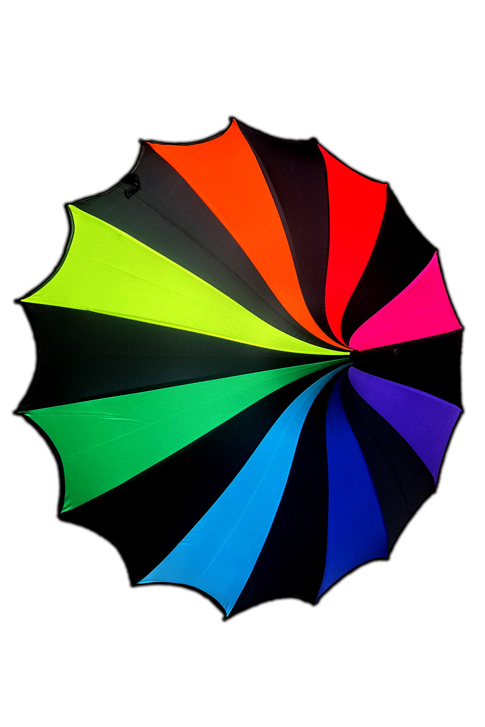Batwing Pagoda Umbrella [Goth Rainbow]