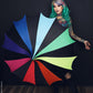Batwing Pagoda Umbrella [Goth Rainbow] -  - Umbrellas