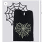 Heart Spider Web Unisex Gothic Romance Tee