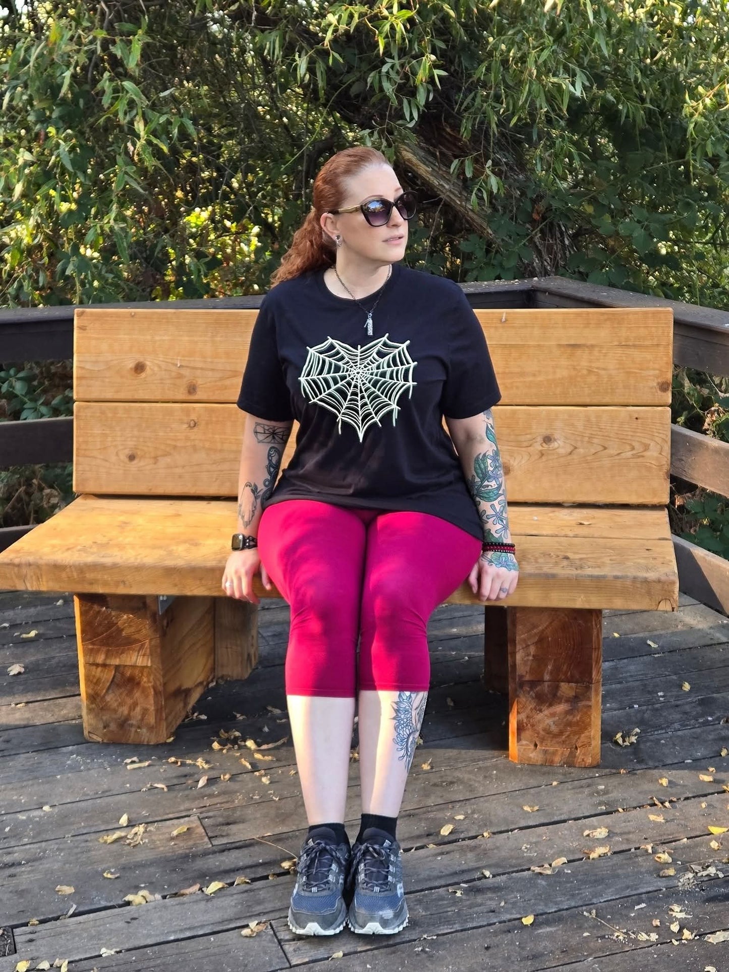 Heart Spider Web Tee - Unisex Gothic Romance Shirt