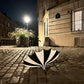 Batwing Pagoda Umbrella [BLACK/WHITE STRIPED] -  - Umbrellas