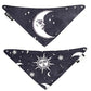 Pet Bandana | Reversible Celestial Print Black White Snap Closure - Rogue + Wolf - Pet Bandanas