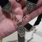 Killstar Wiccan Crystal Pendant Velvet Choker Pentagram Triquetra Necklace