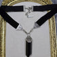 Killstar Wiccan Crystal Pendant Velvet Choker Pentagram Triquetra Necklace
