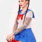 Trickz N Treatz Sailor Moon Cosplay Sheer Mesh Top Pleated Mini Skirt Set S