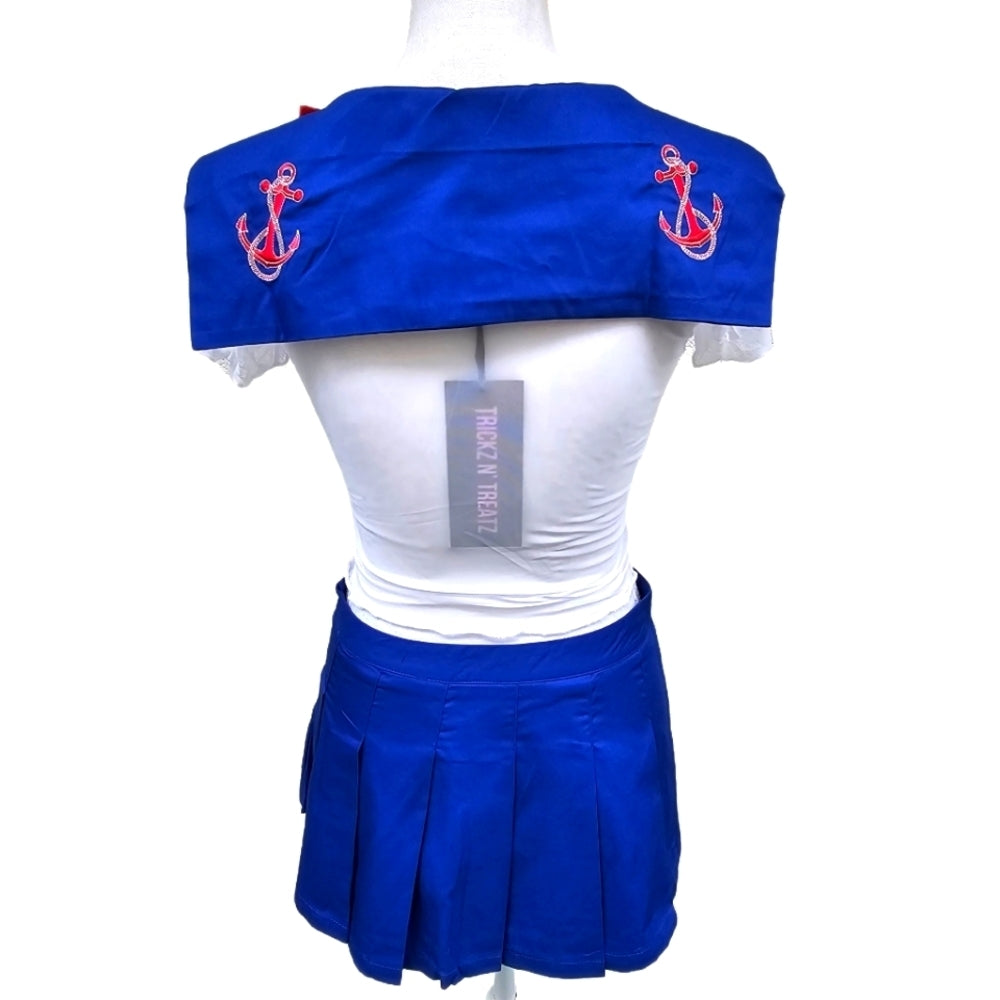 Trickz N Treatz Sailor Moon Cosplay Sheer Mesh Top Pleated Mini Skirt Set S