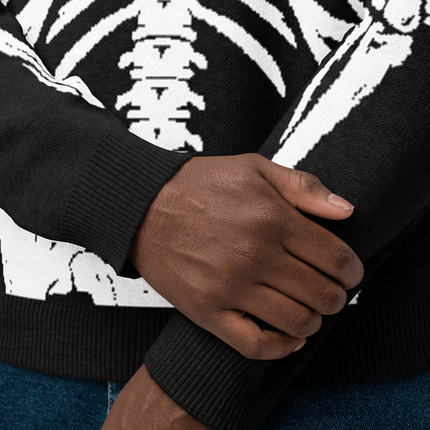 Skeleton Squad Knit Crew Neck Sweater