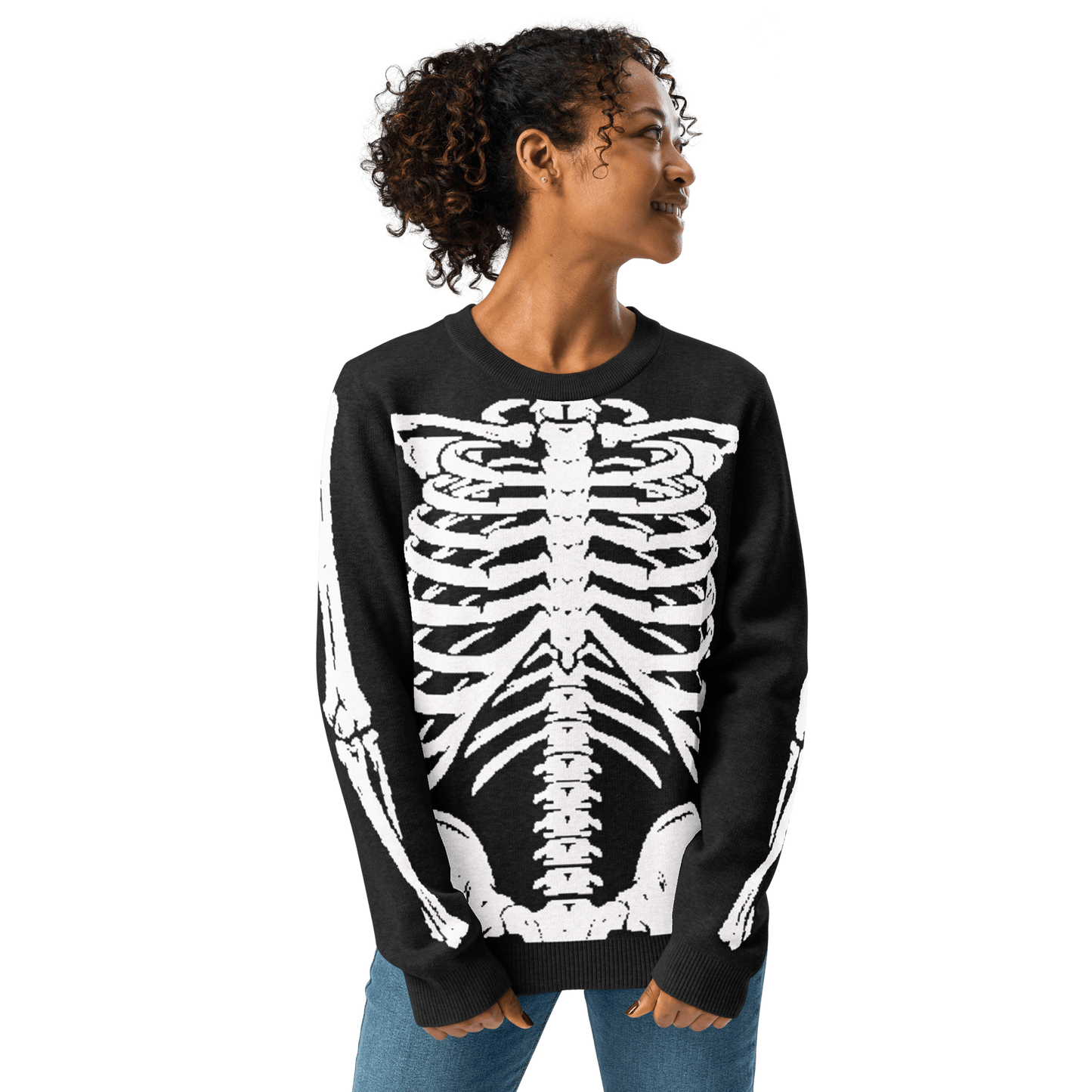 Skeleton Squad Knit Crew Neck Sweater