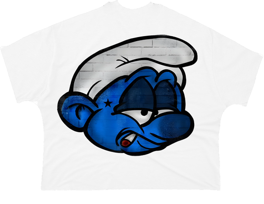 Smurf Oversized Crop Top - Super Max Heavyweight Streetwear Essential