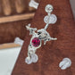 Painful Pleasures Dragon Navel Ring in 14G Surgical Steel with Ruby Red Gem