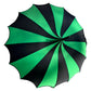 Batwing Pagoda Umbrella [BLACK/GREEN STRIPED] -  - Umbrellas